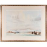 Aubrey R. Phillips R.W.A. (1920-2005), snow-covered landscape, watercolour, signed lower right, 50