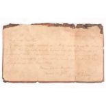 John Wesley (1703-1791) ASL. A calfskin backed handwritten letter dated Birmingham 1779. "My Dear