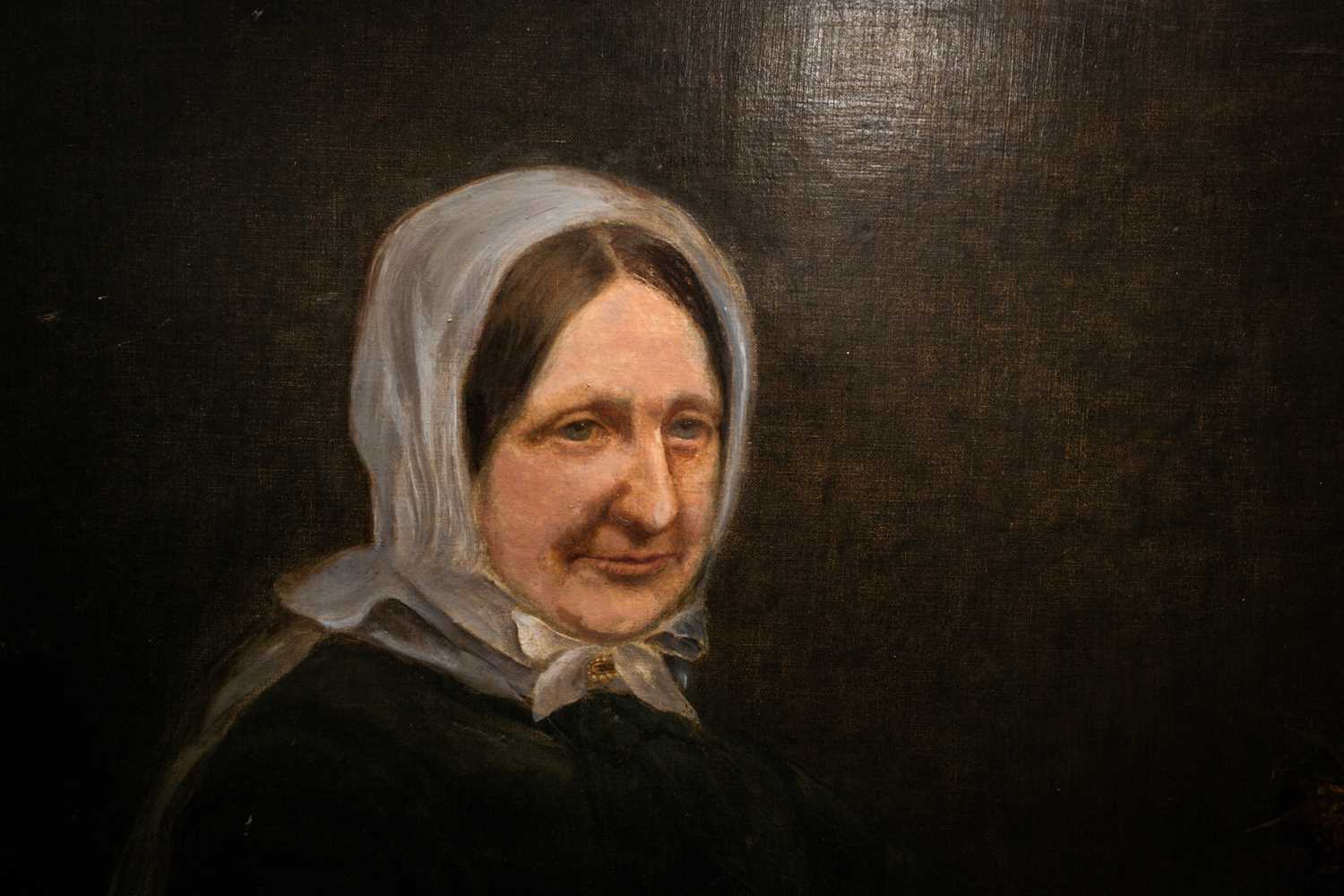 Late 19th century English school, portrait of Judith Cripps 1786-1872, oil on canvas. 128 cm x 90 - Image 2 of 10