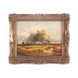 Attributed to Thomas Creswick (1811-1869) "A Storm Crossing the Moor" oil on board. Bearing