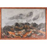 Sir Kyffin Williams R.A. (British, 1918-2006) 'Welsh Mountainous Landscape' oil on canvas, signed