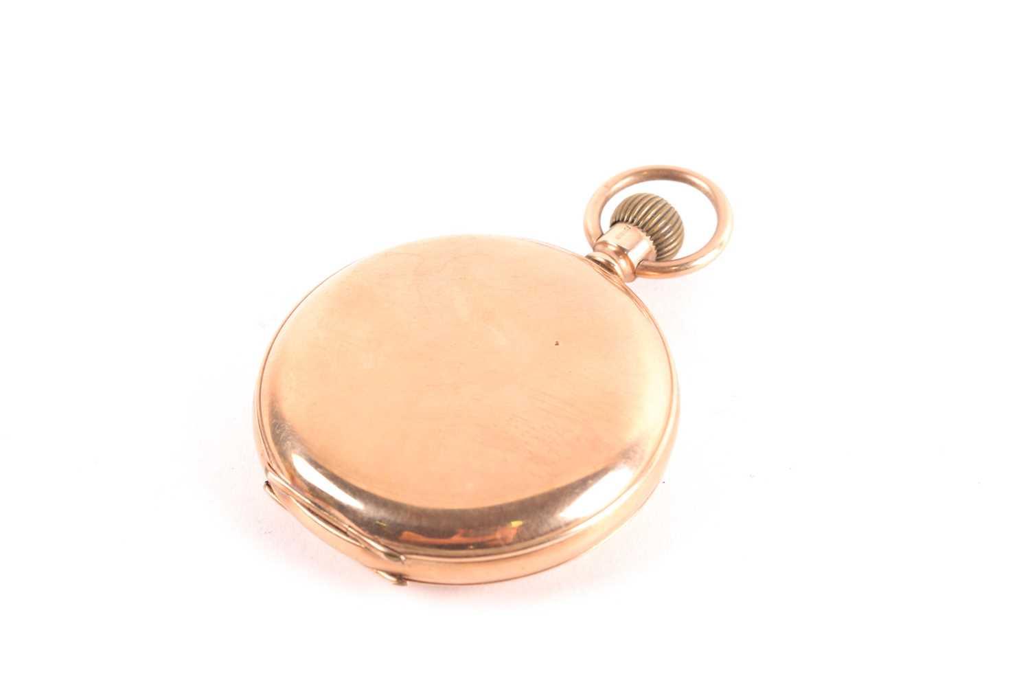 A 9ct gold full hunter pocket watch, retailed by J W Benson, London, 93g gross. - Image 2 of 9