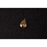 A loose pear-cut natural diamond, fancy orange, approximately 0.36 carats. Please note: VAT will