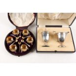 A set of six Victorian silver salts, London 1870s (variously dated), by Alexander Macrae, in a