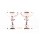 A pair of silver "Lincoln Cathederal 1072-1972" silver limited edition 1705-1706/900 chalices.