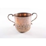 A Victorian two handled trophy cup of Irish interest. London 1888 by John Henry Rawlings, retailed