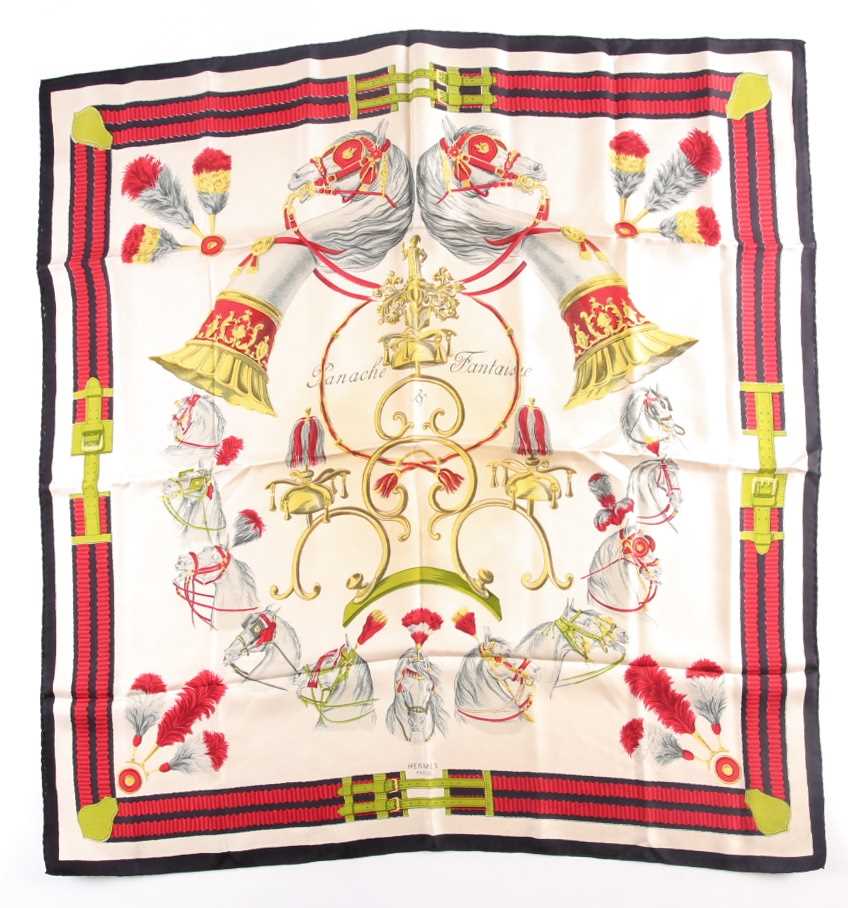 An Hermes silk scarf with a nautical theme, together with an Hermes silk scarf with the Panache et - Image 4 of 4