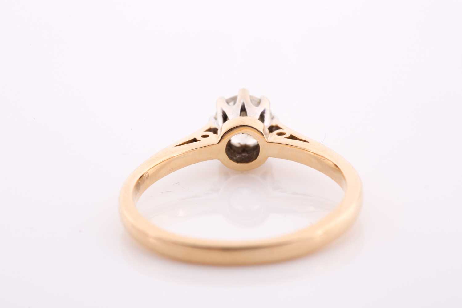 An 18ct yellow gold and solitaire diamond ring, set with a round brilliant-cut diamond of - Image 2 of 4
