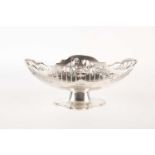 A late 19th-century silver pedestal fruit comport. Sheffield 1898 by John Round. With applied pipe