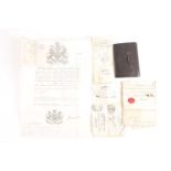 A 19th century leather-bound passport, belonging to William Jackson MP (1805-1876), containing a