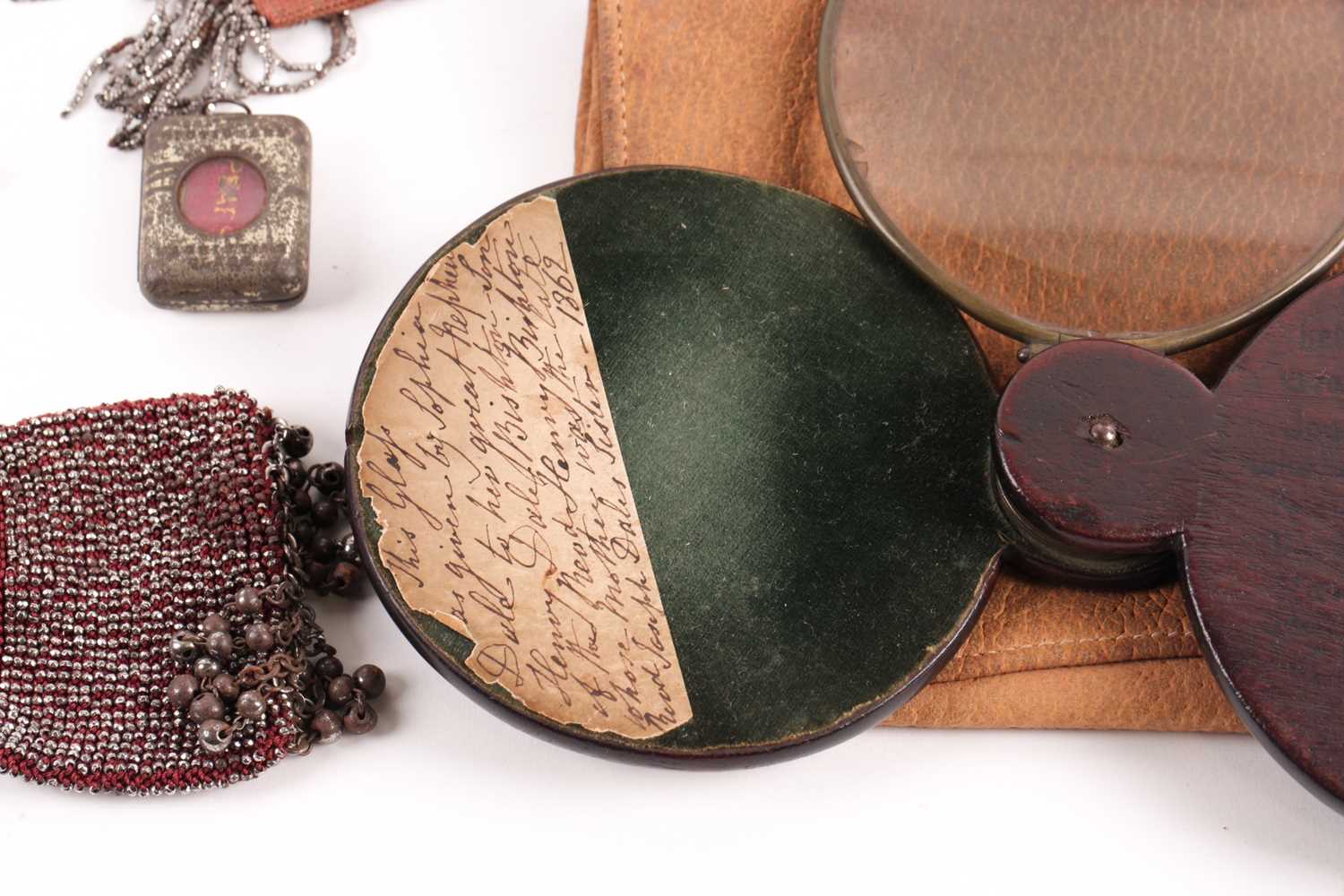 A 19th century mahogany cased folding botanist's magnifying glass bearing a label documenting the - Image 2 of 16