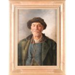 Joseph Eugen Horwarter (Austrian, 1854 - 1925), portrait of a Tyrolean lumberjack, signed and