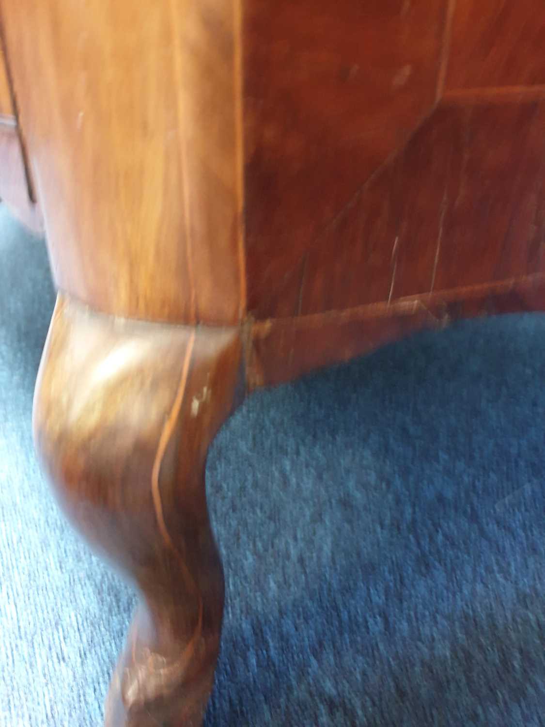 A probably Maltese 18th-century olive wood and walnut serpentine commode. With parquetry decorated - Image 12 of 12