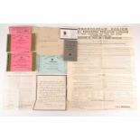 A small bundle of early 20th century Royal Commemorative ephemera. Including tickets for the 1902