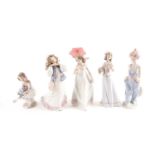 Five Lladro figures, Best Friend (07620), Pocket Full of Wishes (07650), Innocence in Bloom (07644),