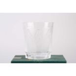 A Lalique 'Femmes Antiques' glass tumbler, second half of the 20th century, etched 'Lalique