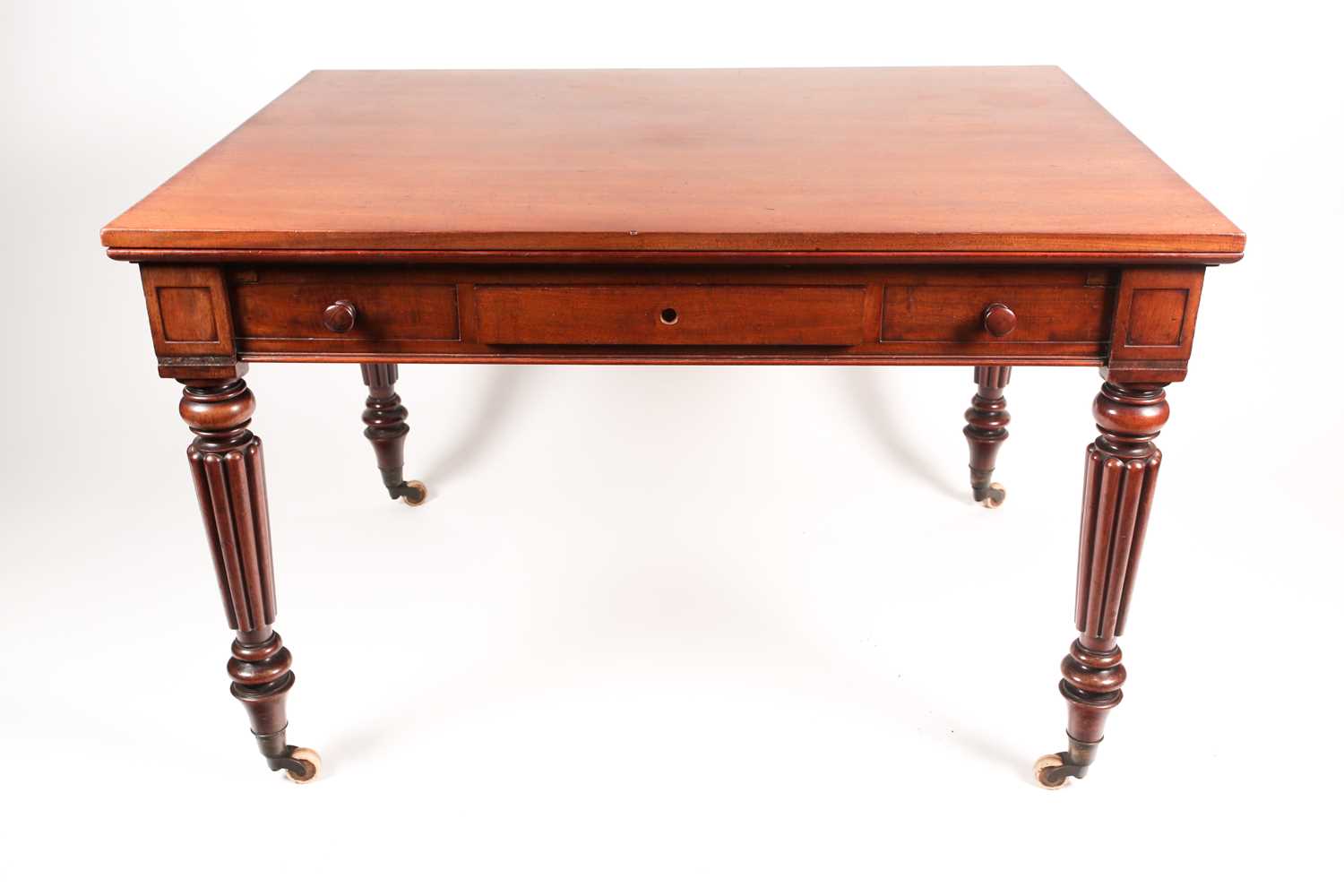 An early 19th-century Gillows of Lancaster style mahogany rectangular chart table with two draw - Image 9 of 14