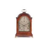 Thomas Field of Bath. A George III double fusee bracket clock in mahogany case. Fitted a silvered