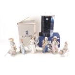 Six Lladro figures, Now & Forever (07642), A Wish Come True, (07676), Pals Forever, (07686),