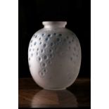 An Art Deco Lalique cased frosted glass 'Marguerites' 922 pattern vase, 1930s, the ovoid body