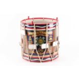 A 1942 "Black Watch" regimental side drum painted with the battle honours of the 4th/5th Black Watch