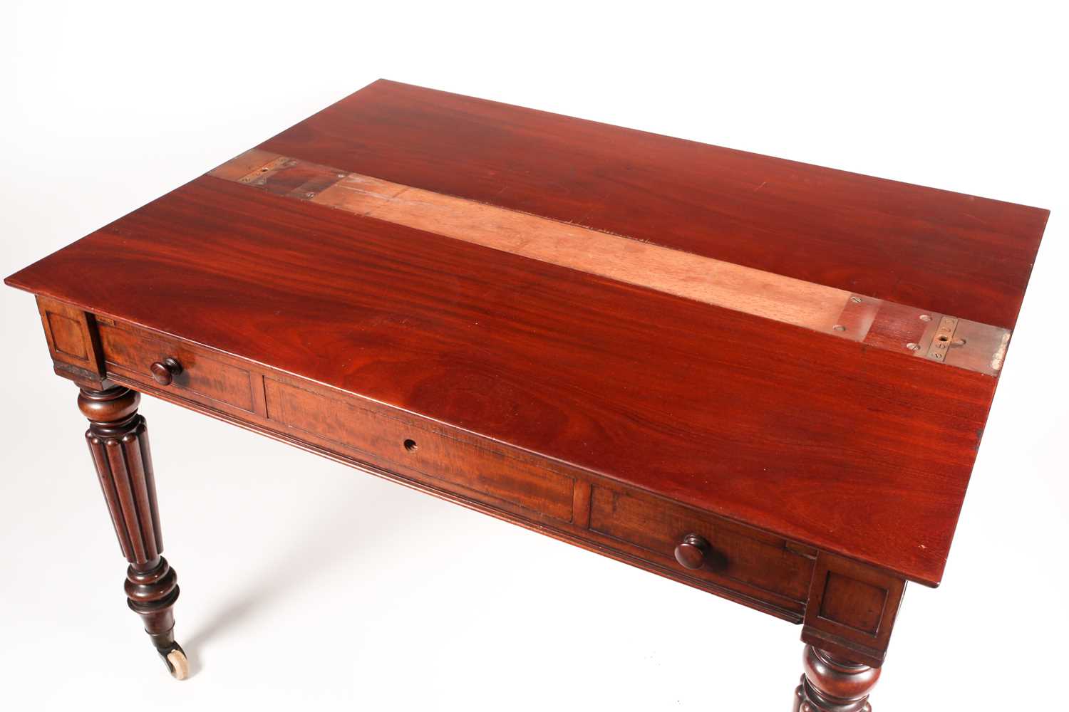 An early 19th-century Gillows of Lancaster style mahogany rectangular chart table with two draw - Image 7 of 14