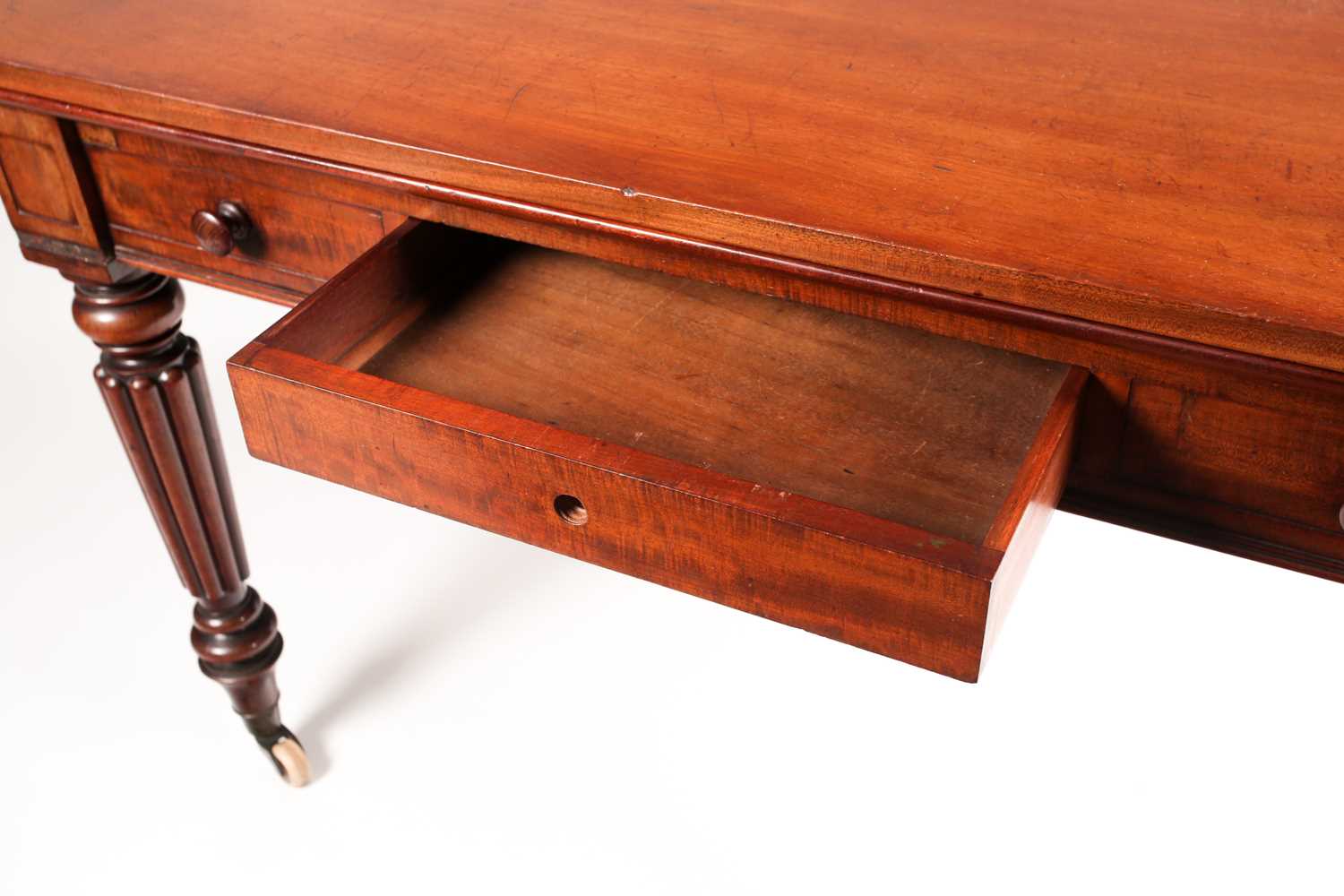 An early 19th-century Gillows of Lancaster style mahogany rectangular chart table with two draw - Image 6 of 14