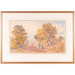 John Joseph Cotman (1814-1878), 'Eaton Hill, Norwich', watercolour, signed to lower left corner,
