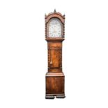 John James of Swansea. A middle 19th-century eight-day longcase clock with rosewood crossbanded