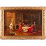 After Leo Hermann (1853-1927), a group of Cardinals raising a toast to a gentleman, seated in an