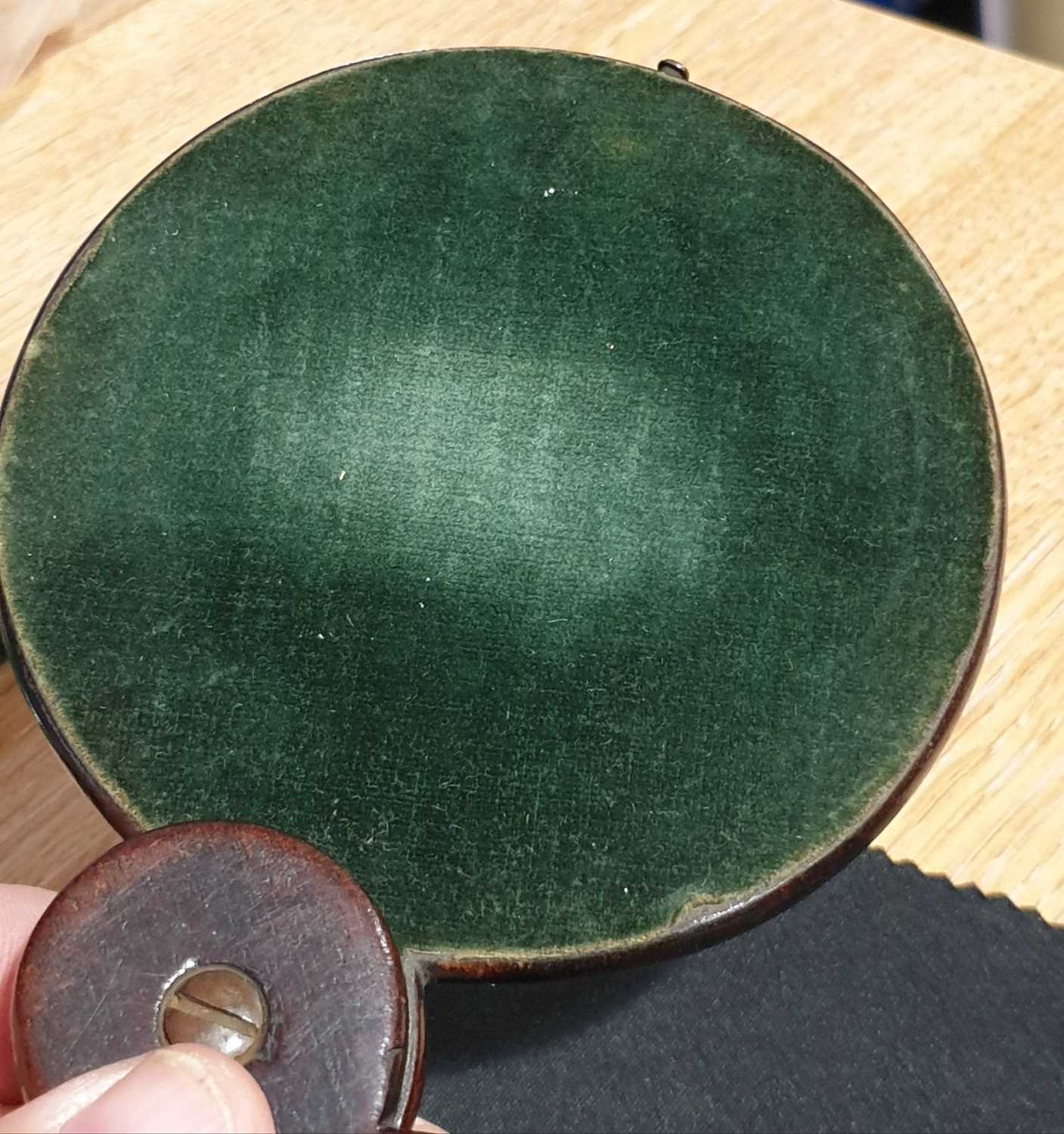 A 19th century mahogany cased folding botanist's magnifying glass bearing a label documenting the - Image 6 of 16