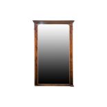 A large and impressive Victorian mahogany framed overmantle mirror of architectural form. With