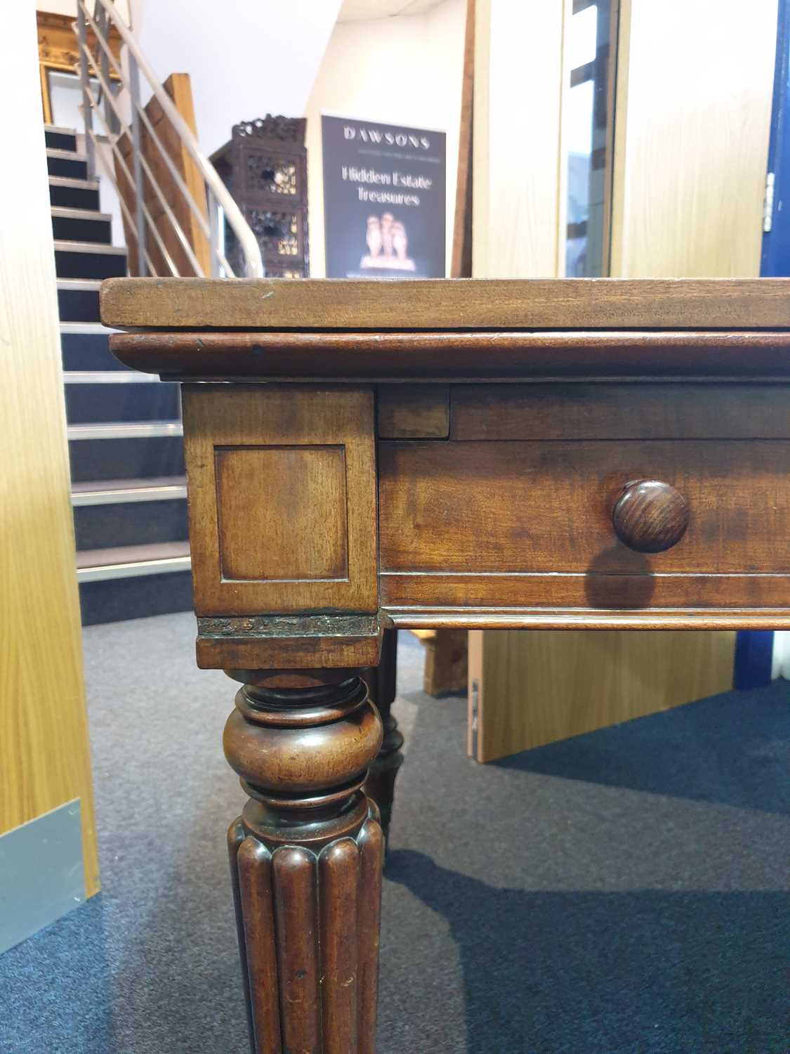 An early 19th-century Gillows of Lancaster style mahogany rectangular chart table with two draw - Image 14 of 14