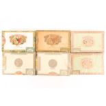 Six boxes of vintage Cuban cigars, comprising a box of 25 Romeo y Julieta Coronas Chicas (opened but