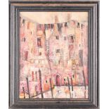 Julie Adlard (20th century), an abstract Venice townscape, oil on canvas, initialled to lower