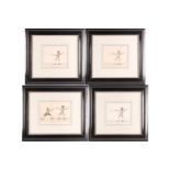 A set of four framed and glazed monochrome engravings, taken from McARTHUR, John (1755-1840): 'The