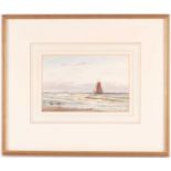 Thomas Bush Hardy (1842-1897) British, sailing boats viewed from a beach, watercolour, signed and