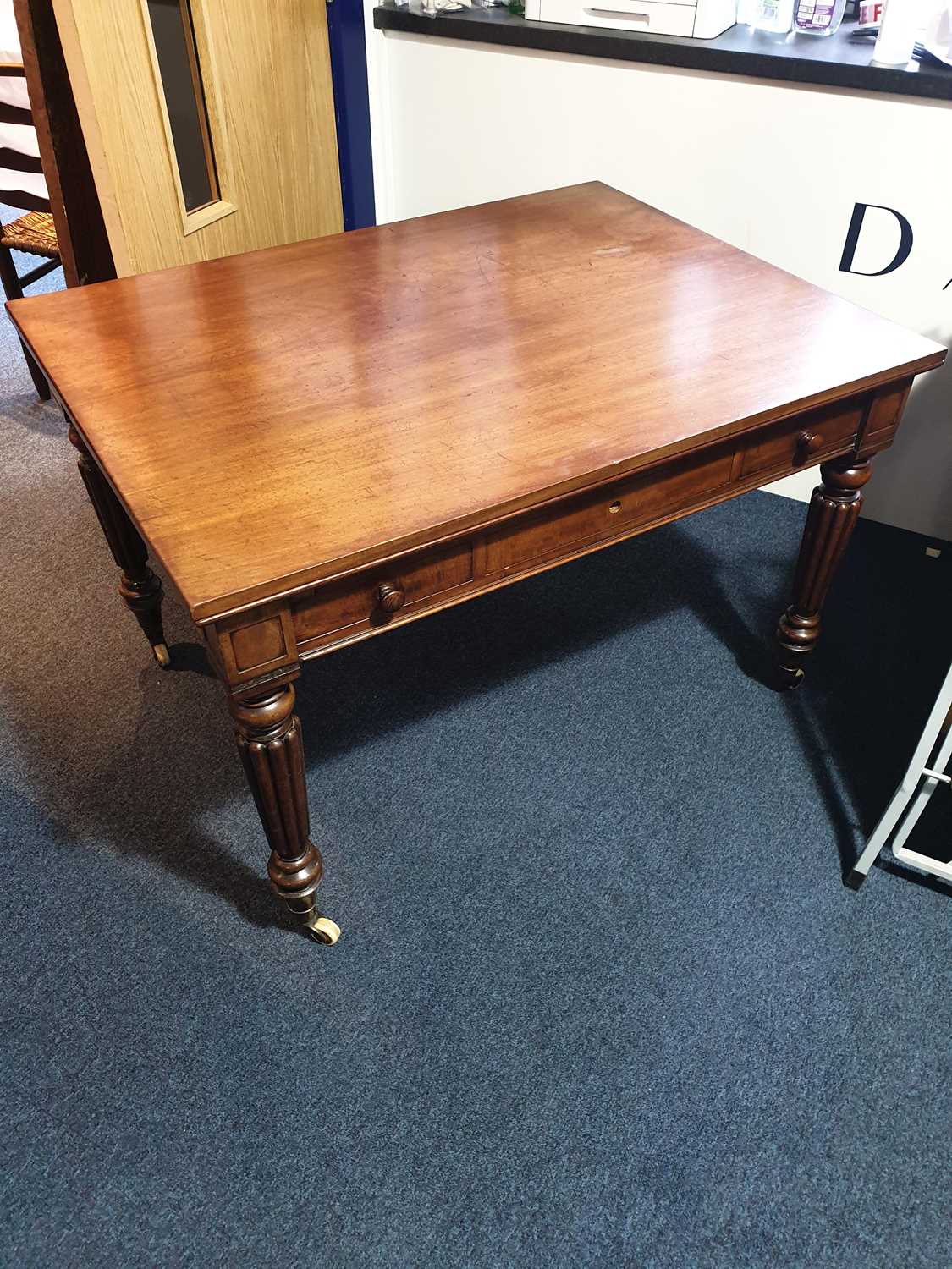 An early 19th-century Gillows of Lancaster style mahogany rectangular chart table with two draw - Image 12 of 14