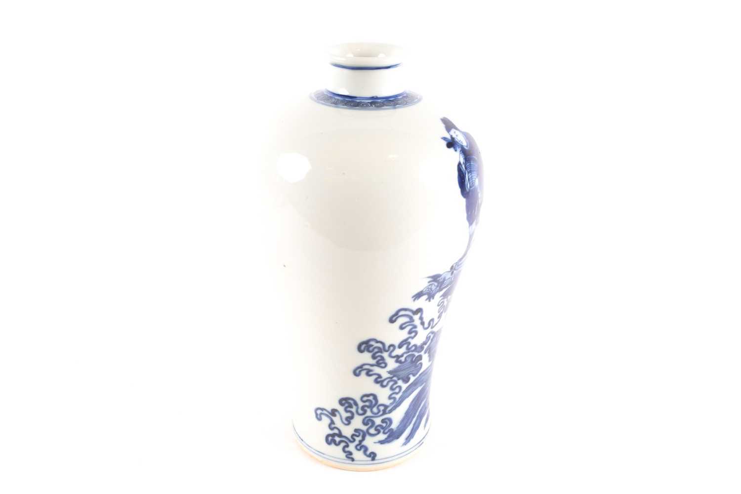 A Chinese porcelain meiping graduation vase, a scroll band to the shoulder above a scholar holding a - Image 2 of 26