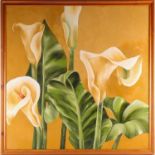 Lize-Maria Van Der Merwe, Arum Lilies, oil on cancas, signed and dated 2001 lower right, 99 cm x 100