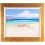 Robert Kelsey, DA, MUniv, PAI, FRSA (B. 1949), White sands on Iona, oil on canvas, signed lower