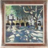 John Kingsley, RSW, PAI (Scottish), Late afternoon, Uzes, oil on canvas, signed lower left, 60 cm