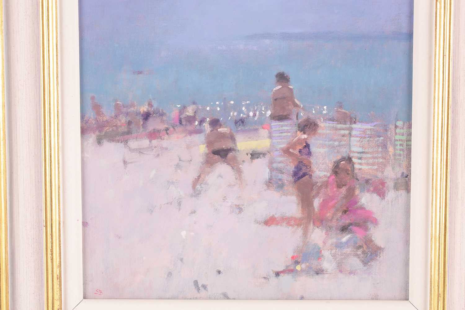 Stephen Brown, (B. 1947), Sidmouth Sunlight, oil on canvas board, signed with initials lower left, - Image 5 of 5