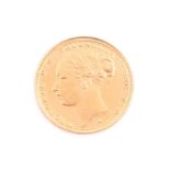A Victorian 1883 (M) young head gold sovereign.Condition report: 7.9 grams
