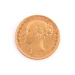A Victorian 1852 young head gold sovereign.Condition report: 7.9 grams