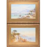 Edwin St. John (act.1880-1920), 'On Lake Como' and 'On Lake Maggiore', a pair of signed