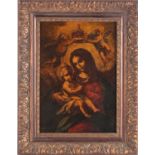 18th or early 19th-century school, a study of the Virgin Mary and child, oil on canvas, (subject