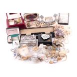A group of costume jewellery items, to include various beaded necklaces, watches, chains, bracelets,