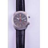 An Omega Chronostop stainless steel mechanical chronograph wristwatch the grey dial with baton