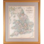 Slater (Isaac): New map of England and Wales with part of Scotland, published by Isaac Slater of